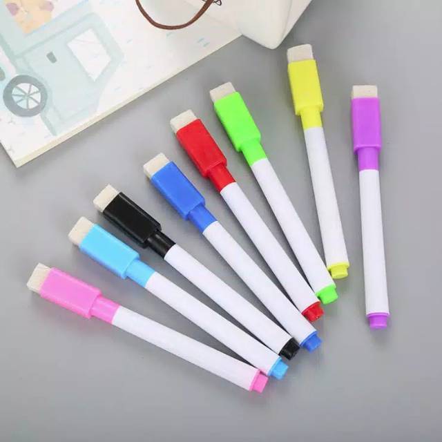 

Wipe Clean white board Spidol Ecer Warna Warni