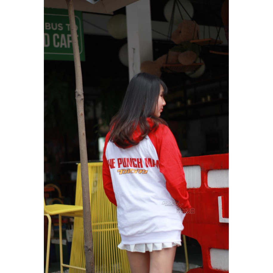 HOODIE OPPAI RED SAITAMA OPM ADIDASPOLY