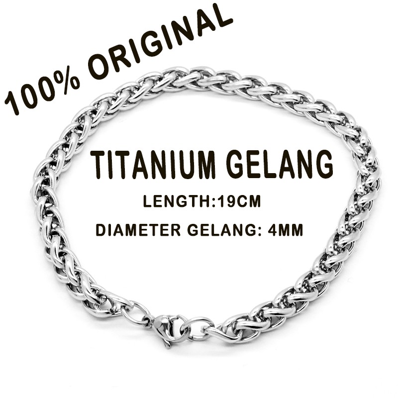 【COD】100% Original Titanium Gelang Anti Karat (Length19cm)