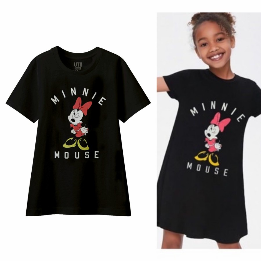 Dress Anak Perempuan Uniqlo UT Disney Minnie Mouse Black Size 3y - 4y