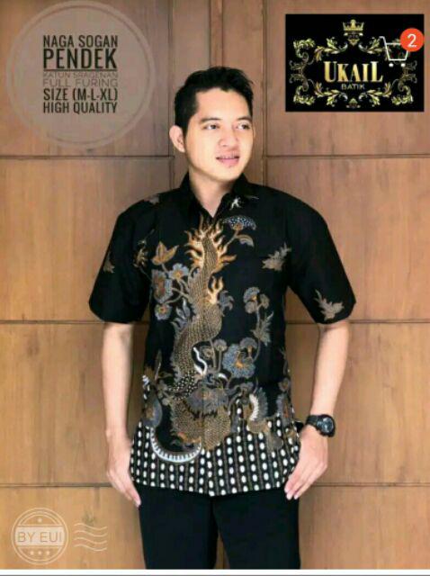 Naga Sogan Kemeja Batik Pria Lengan Pendek Batik Pria Lengan Pendek Kemeja Batik Pria By Gba