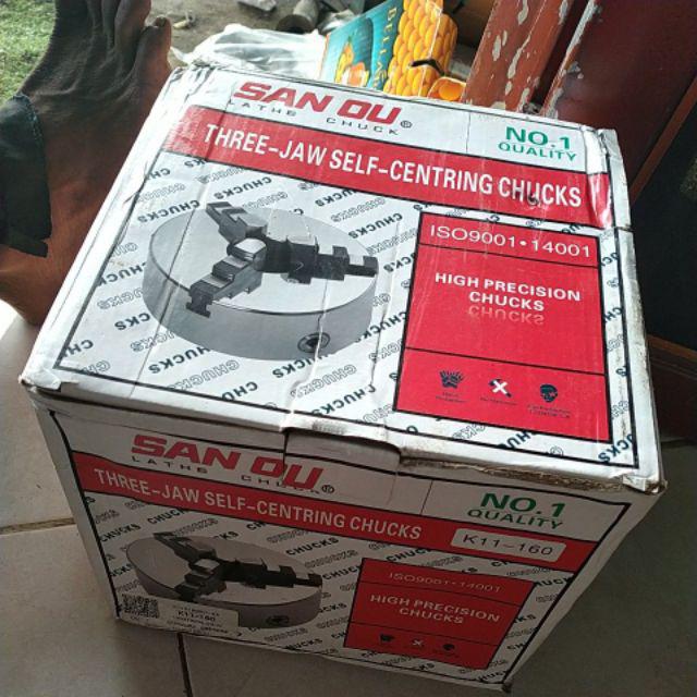 Chuck Bubut 6inch 3jaw Claw San Ou Kaki 3 Otomatis K11-160