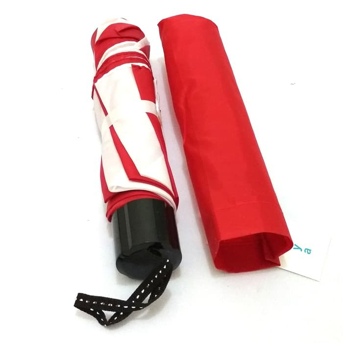 Payung Lipat 3 Merah putih kombinasi BICOLOR /  HUT RI / 17 Agustus / 17an