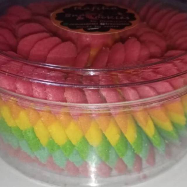 

Lidah kucing rainbow rasa buah RAFSHA COOKIES