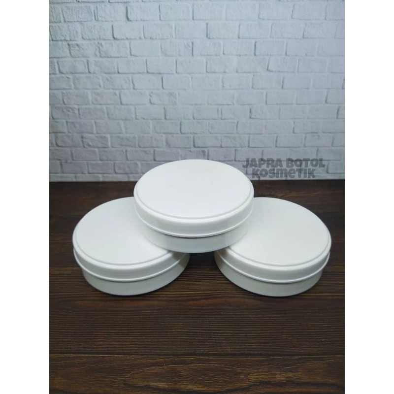 POT LULUR POMADE 100 GRAM PUTIH BAHAN PP PLASTIK