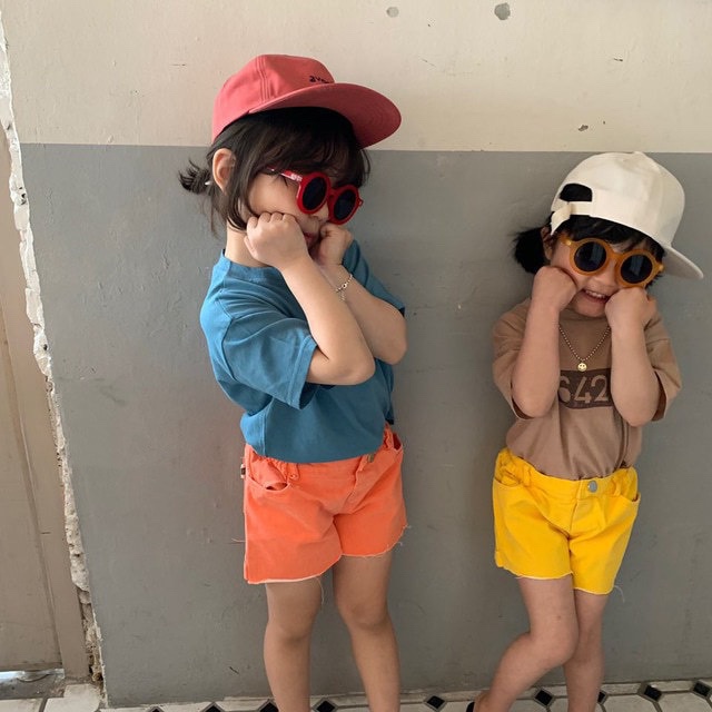 [✅Ready Stock]Kacamata Anak Laki Laki Kaca Mata Hitam Bayi Berjemur Bingkai Bulat UV400 Anti Ultraviolet Untuk Anak/Laki-Laki Perempuan/Bayi-4