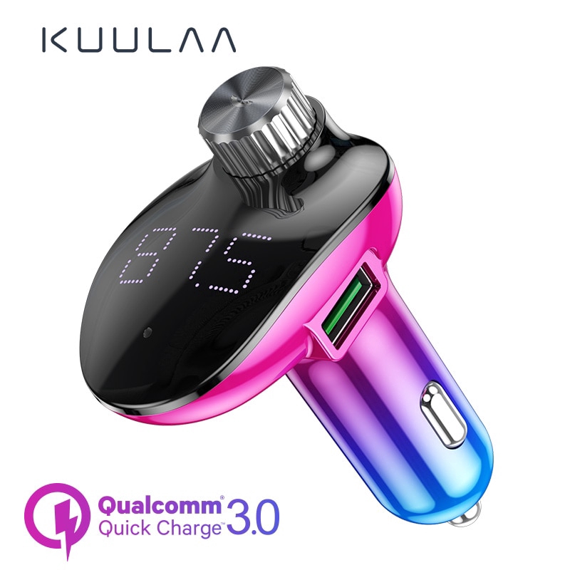 

KUULAA Charger Mobil 2 Port USB dengan Transmitter FM Bluetooth + MP3 Player + TF Card Untuk Mobil