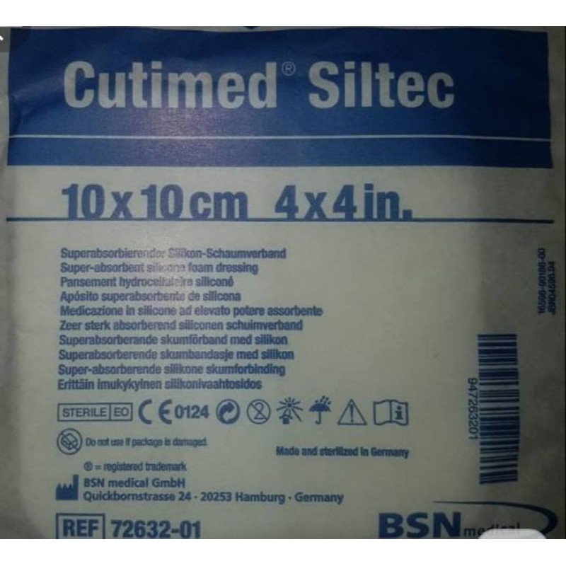 Cutimed Siltec 10×10 4×4in