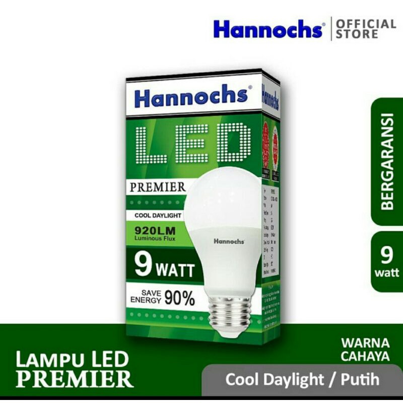 Lampu Led Hannochs 9w/9 Watt Premier Bolam