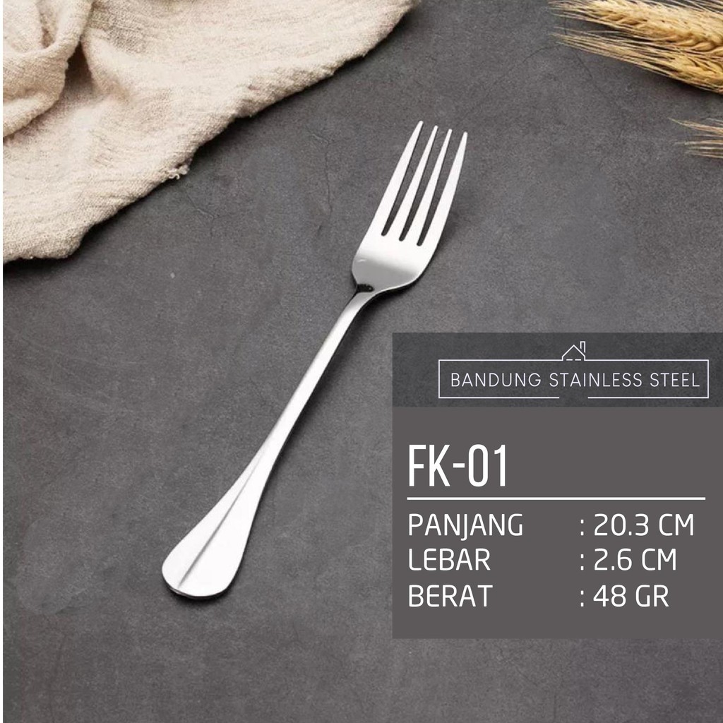 Garpu Makan Besar Hotel Spoon Tebal 20cm Restoran Stainless Steel 01