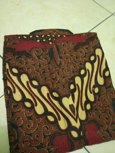 002 Zahira Batik Hrbo26 Kenongo Hem Kemeja Pria Lengan Pendek Katun