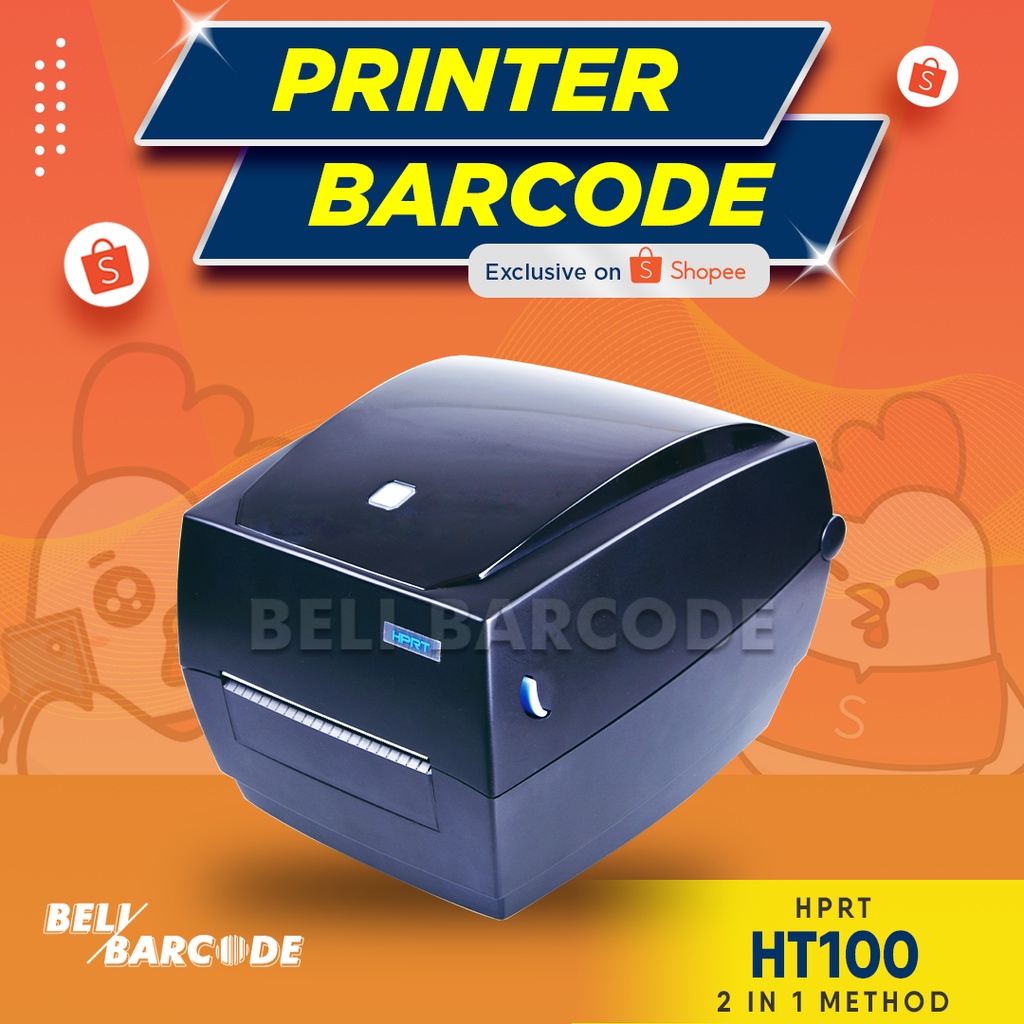 Printer Label HPRT HT-100 Cetak Label Thermal Semicoated Auto Kalibrasi