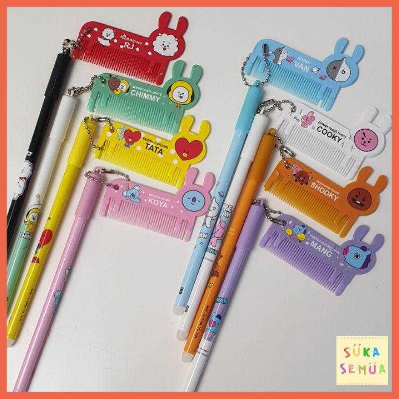 

Pena Sisir - BT // Bolpen Pen GelPen Pulpen Gel Jeli Jely Jelly Karakter Lucu Murah Unik