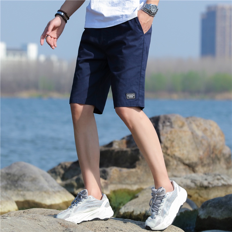 Celana Pendek Pria Sport Casual Olahraga Santai Raga Sporty Cowok Katun Fashion Shorts