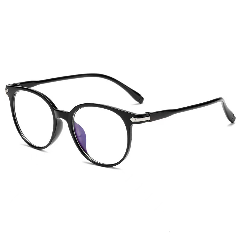 Kaca mata anti radiasi / Kacamata Wanita Pria Frame Anti Radiasi Transparan impor Kacamata korea-Bright black