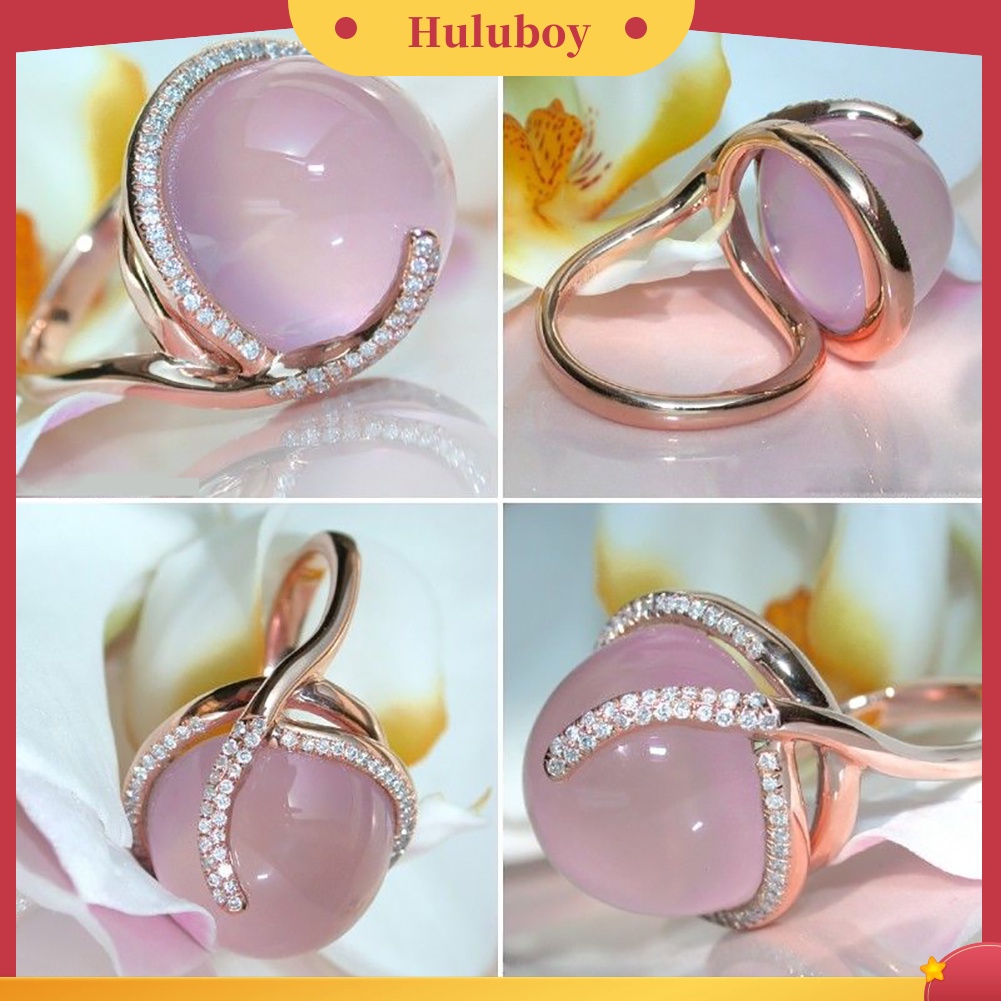 Hu Hu Hu Hu Hu Alat Bantu Pasang Kacamata♡ Cincin Wanita Hias Moonstoneberlian Imitasi Untuk Pernikahanpestahadiah