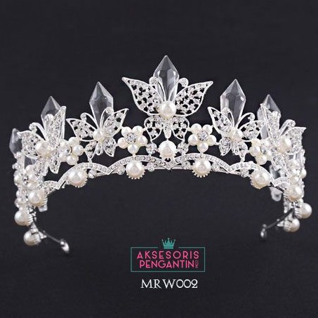 [SIAP KIRIM] AKSESORIS WEDDING MAHKOTA PENGANTIN CROWN WEDDING MUTIARA MRW002