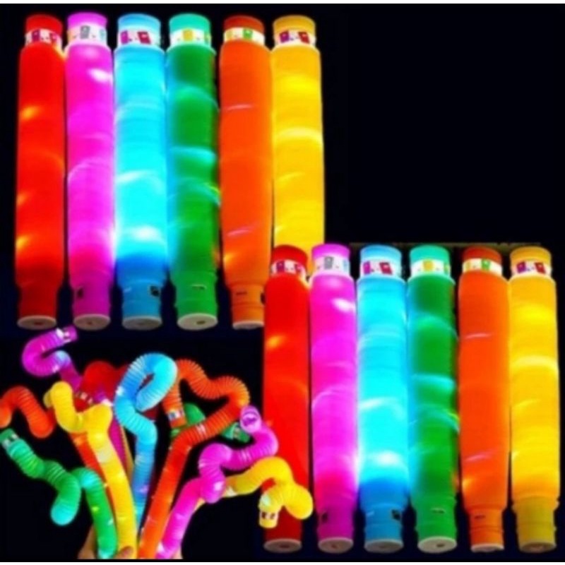 Mainan POP TUBE LED LIGHT/Selang Lampu LED Spiral Pop Tube
