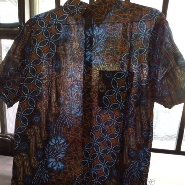 Bswart Batik Hrb026 Kenongo Hem Pendek Padi Pekalongan M L Xl Batik