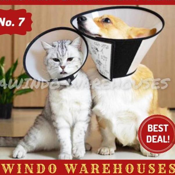 PET COLLAR CONE LINGKARAN PELINDUNG CORONG PENUTUP LEHER KEPALA ANTI BITE ANJING KUCING DOG CAT NO 7