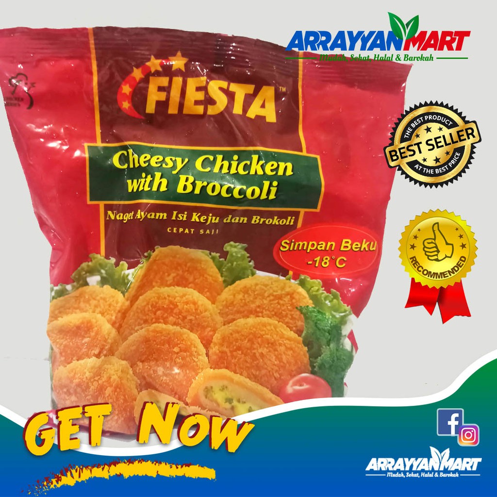 

FIESTA Cheesy Chicken Broccoli Nugget 500 gram
