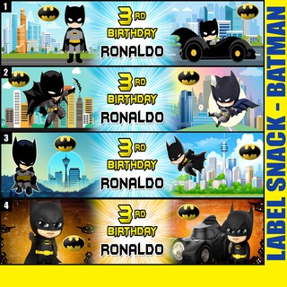 LABEL PLASTIK SNACK TEMA BATMAN ULTAH ULANG TAHUN LEBAR LABEL PLASTIK SNACK TEMA BATMAN ULTAH ULANG TAHUN LEBAR
