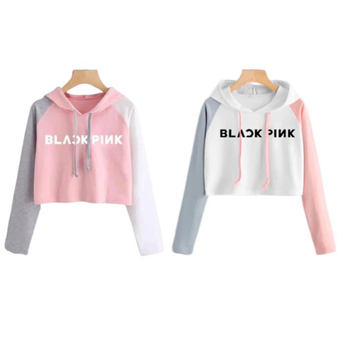 ( Hoodie ) SWEATER CROP WANITA / SWEATER BLACKPINK / BAJU BLACKPINK / HOODIE CROP Hoodie Wanita