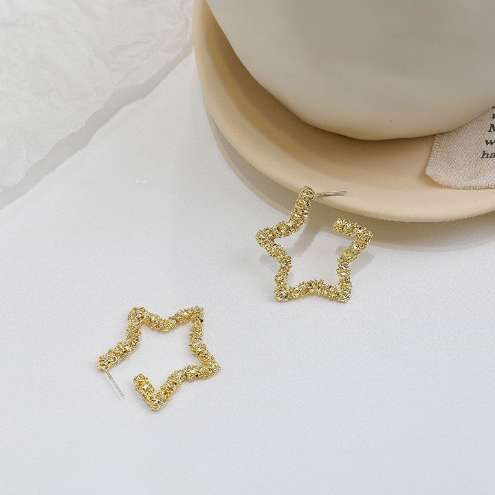 Sederhana Cinta Pentagram anting-anting Internet baru trendi elegan Korea temperamen super mengkilap