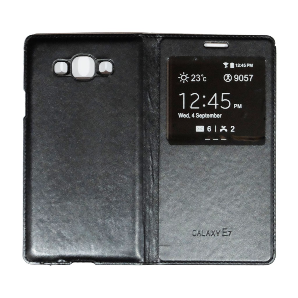 Sarung Leather Case Samsung E7 / Galaxy E7 / Flipcover View / Flipcover Kulit - Colour