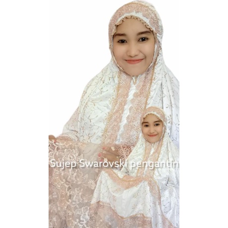 *Mukena Rayon Motif Polkadot dewasaHarga @130.000