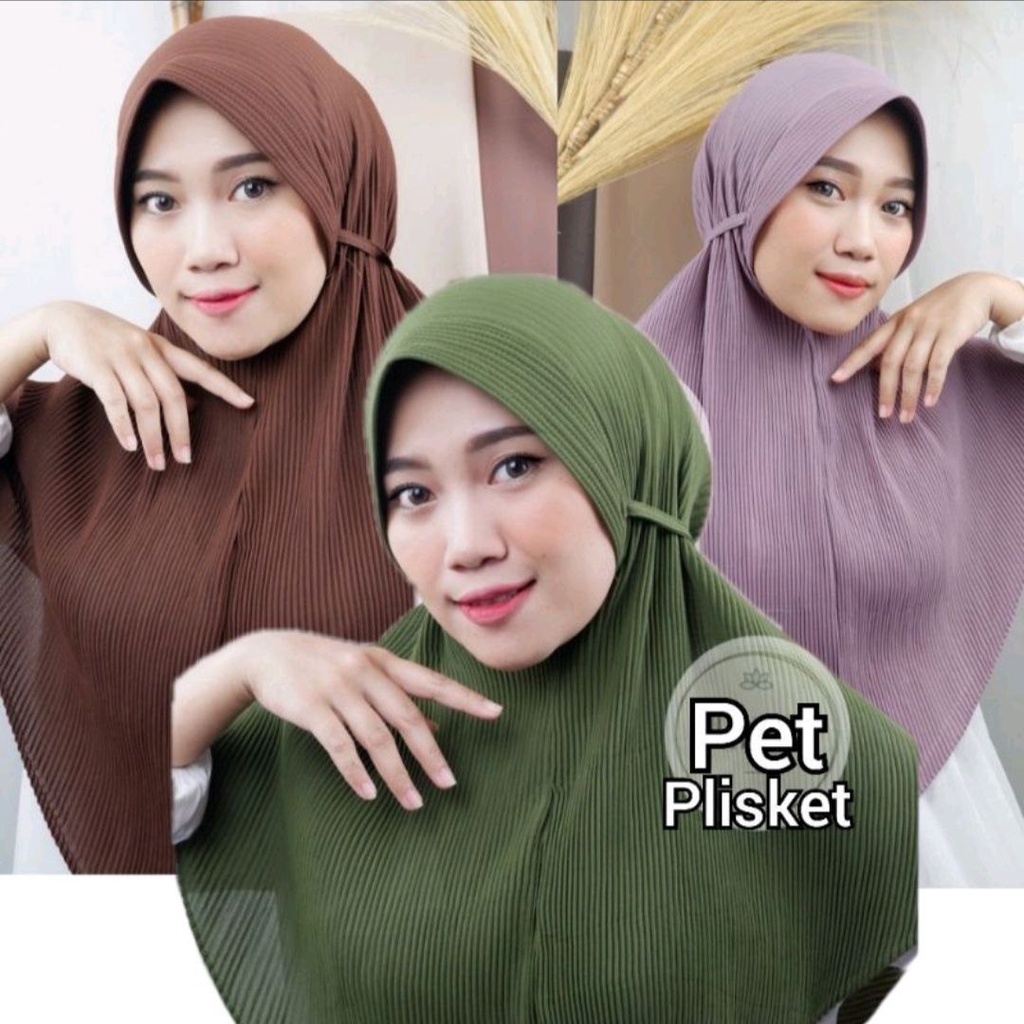 Jilbab bergo maryam plisket lidi full pleated pet antem tali plisket diamond