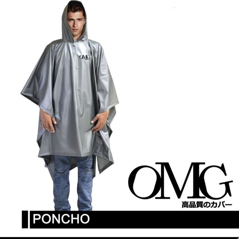 Jas Hujan OMG Poncho Ponco Satu Kepala Kelelawar Poncho OMG