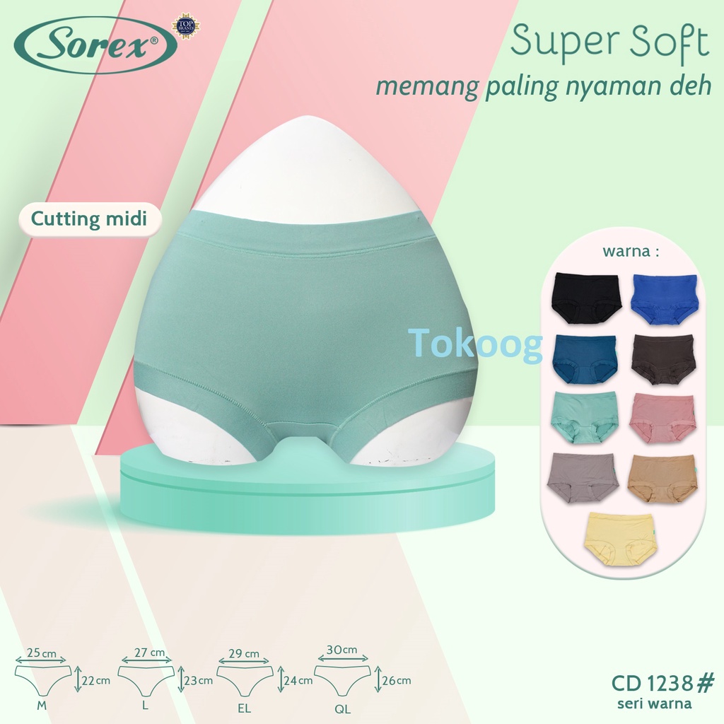 Celana Dalam Wanita Sorex Super soft 1257 / 1238 / 1239