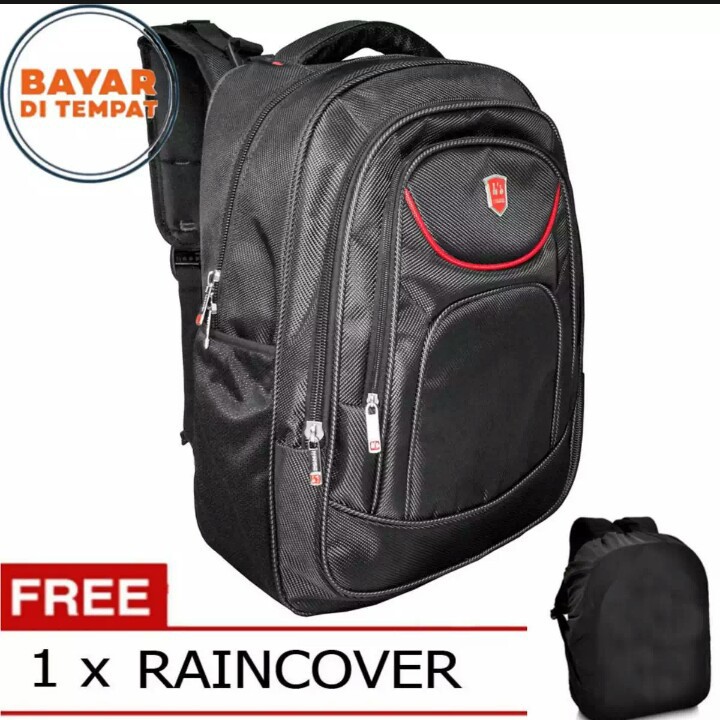 Losvek tas ransel pria tas laptop pria dan wanita tas punggung original - black