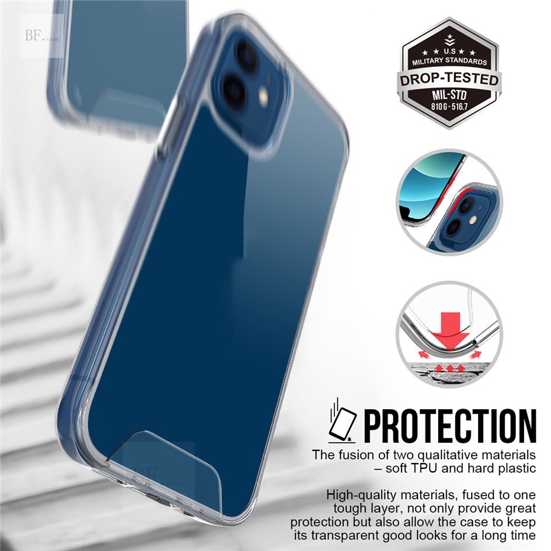 Hard Case Bahan Akrilik Transparan Untuk Iphone 11 12 13 Pro Max X XR XSMAX XS 6 7 8 Plus 12mini 13mini 11pro