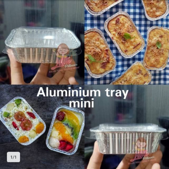 (ISI 100PCS - BX984 + TUTUP) tray aluminium panggang/Tray kue panggang/Tray aluminium