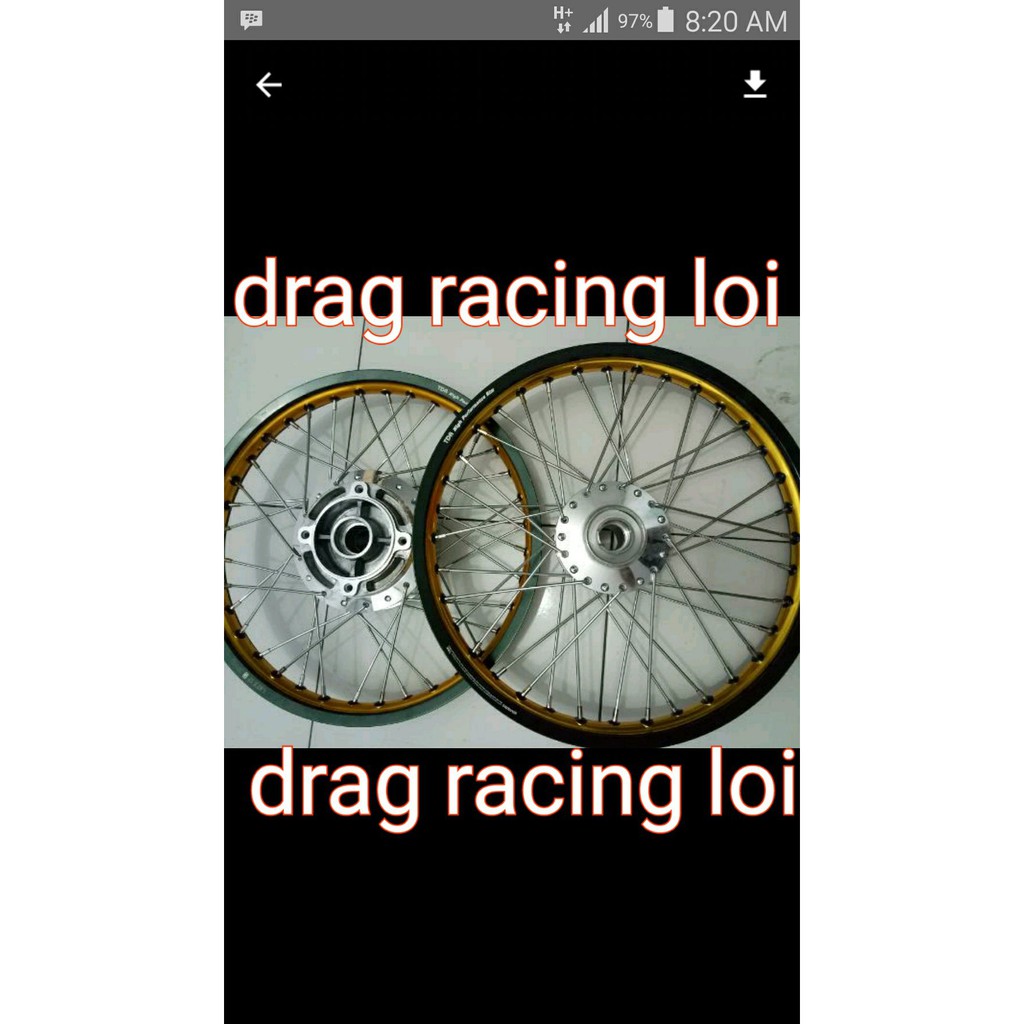 velg jari jari tromol ring 17. paketan. motor ninja R. RR cod 44