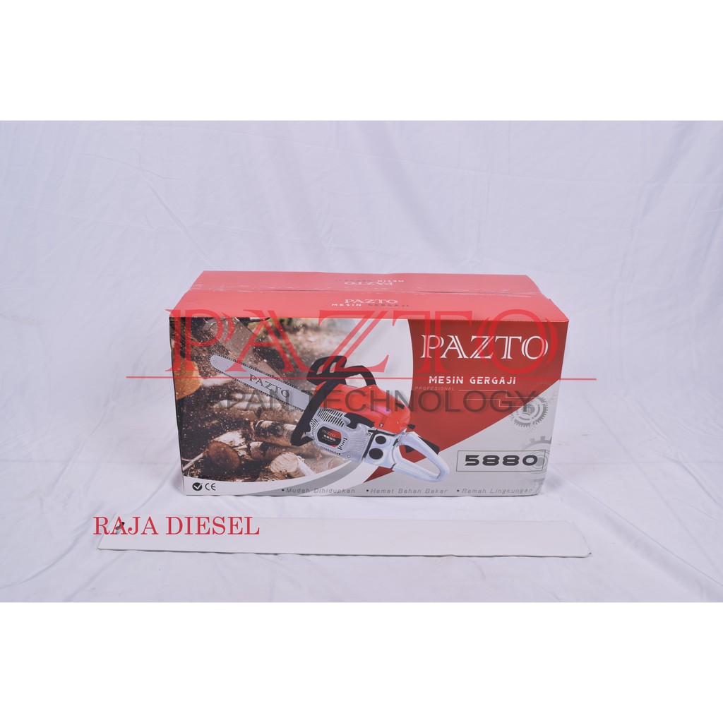 PAZTO Mesin ChainSaw 22" 2 Tak Gergaji Potong Pohon Kayu TERBAIK 22INC PAZTO