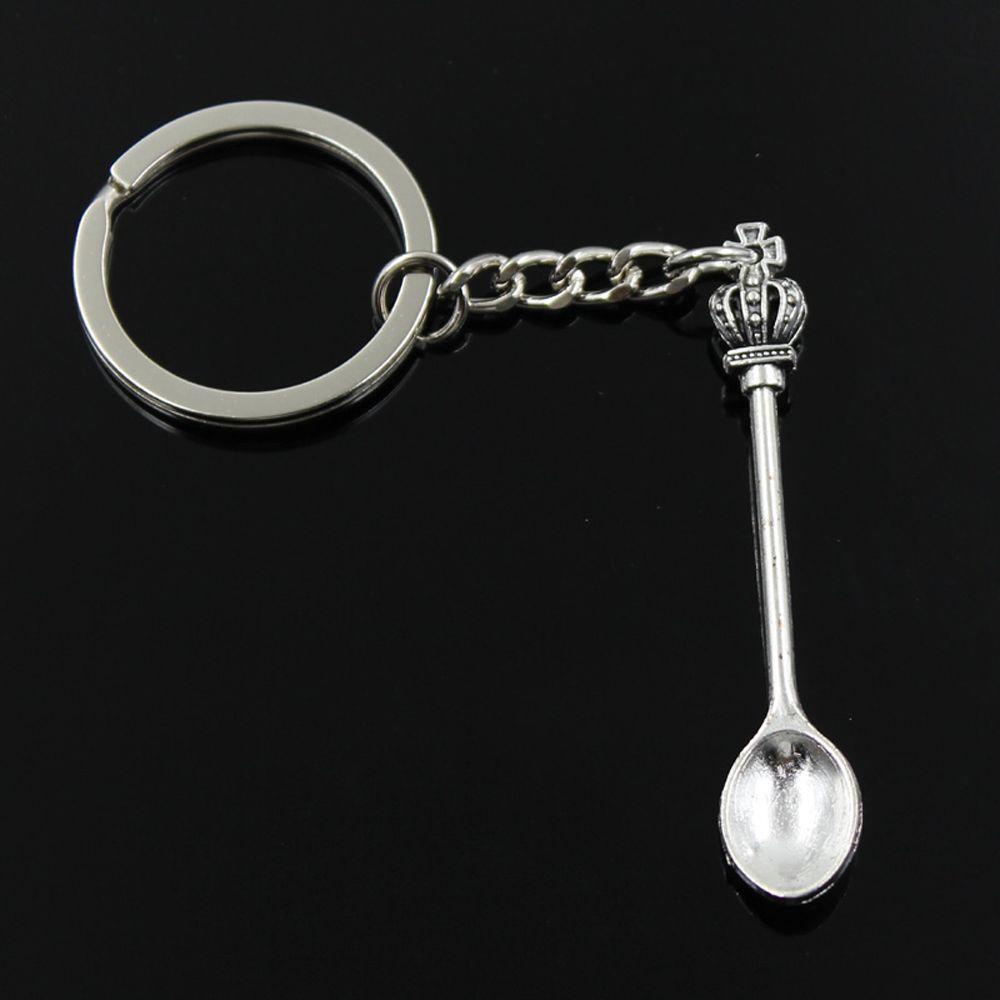 Quinton Sendok Gantungan Kunci Natal 57x9mm Liontin Ornamen Perhiasan Hadiah Handmade Craft Metal Key Chain