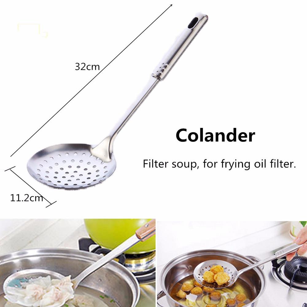 [Elegan] Spatula Untuk Peralatan Masak Dapur Peralatan Masak Stainless Steel Colander