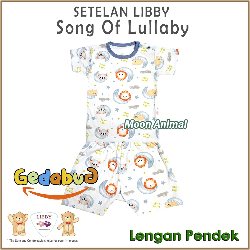 Libby Song Of Lullaby Pendek | Setelan Kaos Anak Berkualitas | Lengan Pendek + Celana Pendek