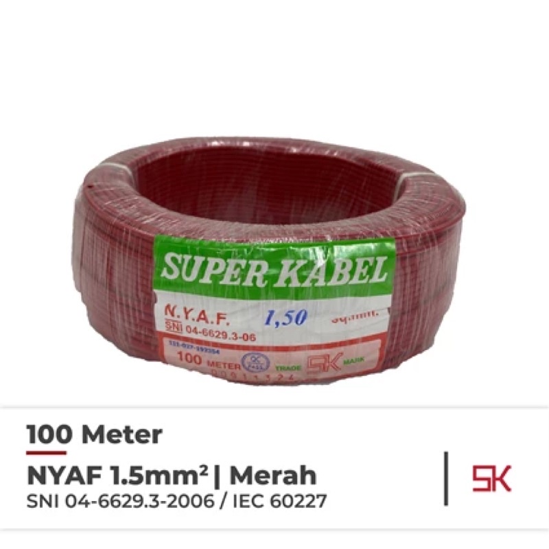 Kabel Listrik Serabut NYAF 1.5 mm NYMHY NYYHY Super SNI