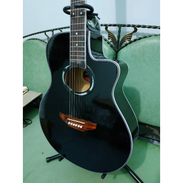 Gitar Akustik Merk Yamaha Tipe Apx500 Hitam Sunkay Trusrod Senar String Murah Jakarta