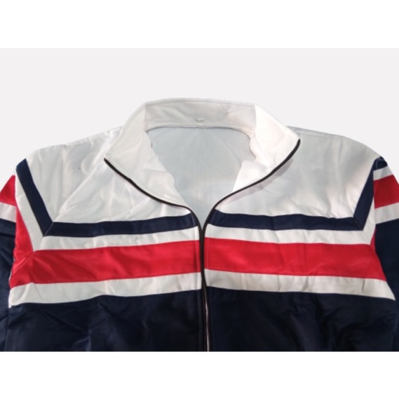 JAKET CASUAL TRACKTOP Premium [White-Navy]-2