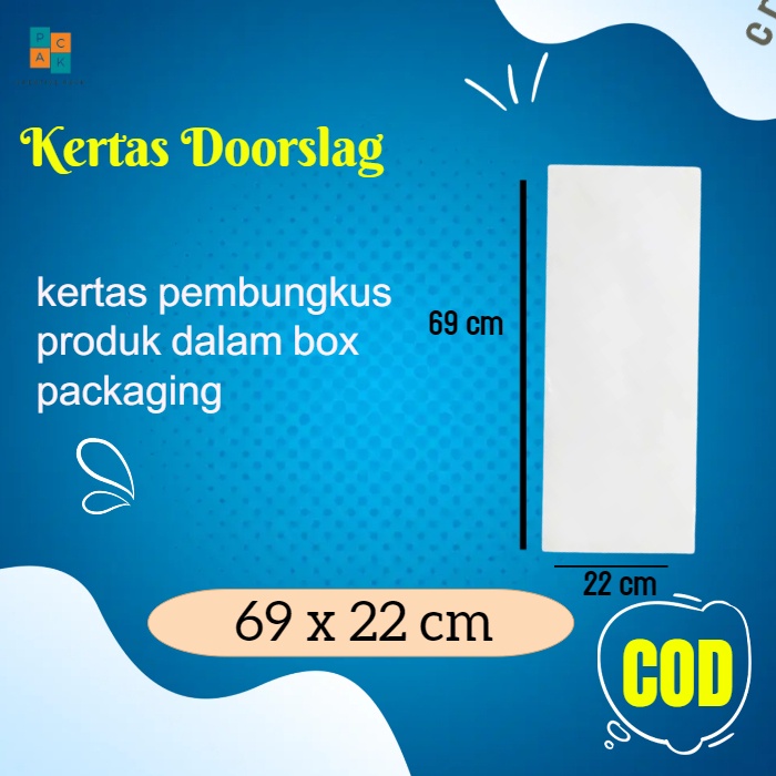 

Kertas alas pembungkus sepatu lembaran 22x69 cm paper bungkus baju doorslag duslak kertasduslak duslakpaper doorslagpaper murah