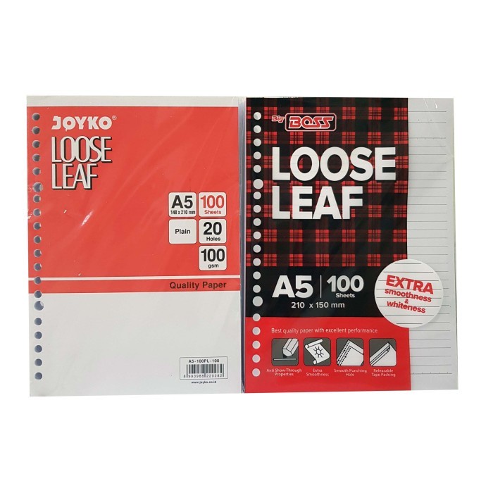 

kertas- loose leaf garis a5 b5 kertas file isi binder 100 lembar berkualitas - a5 garis -kertas.