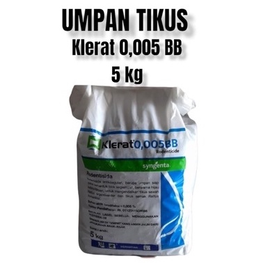 Klerat 0,005BB Kemasan 5 kg Racun Tikus Ampuh