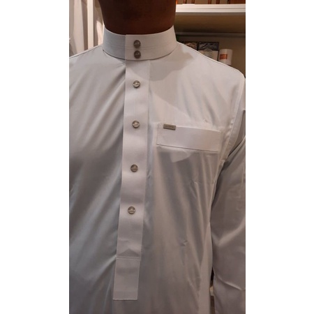 Gamis Putih Al Noor (Kancing Besi)