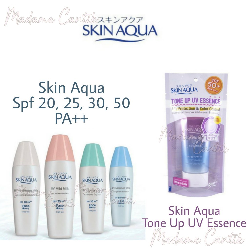 ✿ MADAME ✿ SKIN AQUA TONE UP ESSENCE SPF 50+ PA+++ UV MOISURE MILK MOIST BB CREAME BPOM