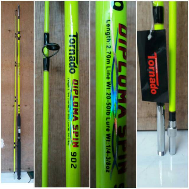 Joran KHUSUS LAUT Fiber glass TORNADO DIPLOMA panjang 2,7 meter kekuatan 25 Kg